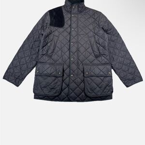 Polo Ralph Lauren Men’s Medium Shooting Jacket Quilted Black Fleece Lined